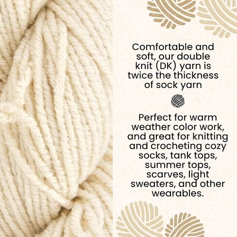 HiKoo CoBaSi DK Sock Yarn, Cotton, Bamboo, Silk and Nylon Blend for Knitting, Crocheting, and Crafts, 50 Gram Hank, 140 Yards, (#047 - Really Red) in Saudi Arabia