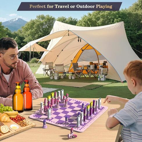 Cartoon Chess Set for Kids: JORMONY 11.8" Pink Chess Board Themed Chess Kids Chess Sets for Beginners No Stress Chess Wooden Board Games Educational Toy Boys Girls for Family School in Saudi Arabia