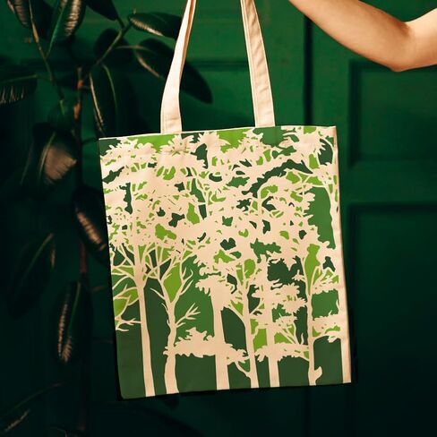 FINGERINSPIRE Tree Canopy Painting Stencil 11.8x11.8 Inch, Reusable Forest Pattern Template - Large Square PET Plastic Stencil for Wall Art, Wood Signs, Nature-Themed Home Decor DIY Projects in Saudi Arabia