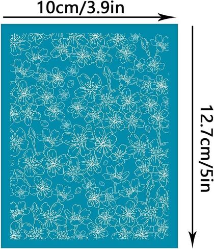 Generic Cherry Blossom Flower Motif Clay Stencil, 4x5 Inch, Non-Adhesive Mesh Transfer Stencil for Jewelry Making, Painting on Wood, DIY Decoration, T-Shirt in Saudi Arabia