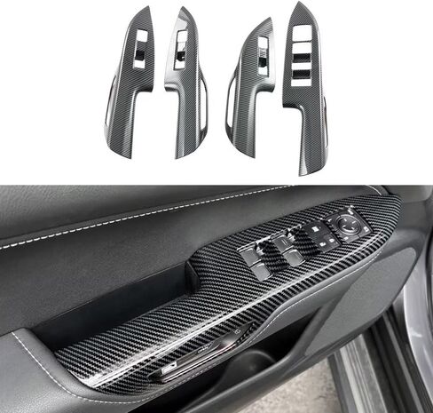 Kadore for 2022-2025 Lexus NX 250/350/350h/450h Peach Wood Style Interior Trim Kit - 4-Piece Door Window Control Panel Cover Set (LHD) in Saudi Arabia