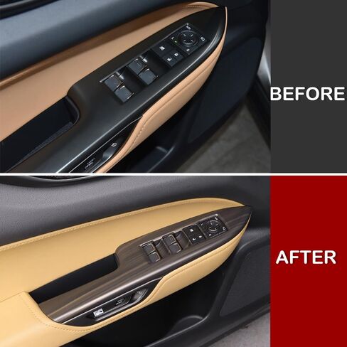 Kadore for 2022-2025 Lexus NX 250/350/350h/450h Peach Wood Style Interior Trim Kit - 4-Piece Door Window Control Panel Cover Set (LHD) in Saudi Arabia