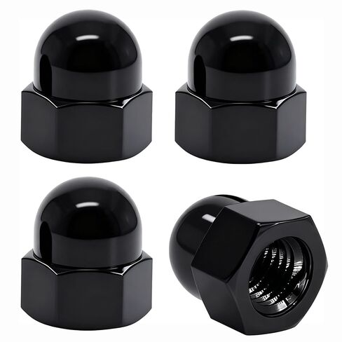 License Plate Retainer Nuts/Screws Compatible with Volvo XC90/ S60/ S40/ S90/ V60/ V90 (Screws onto Existing Stud) - Tall Dome/Acorn Head with Flange Stainless Steel Cap - 4 PCS in Saudi Arabia