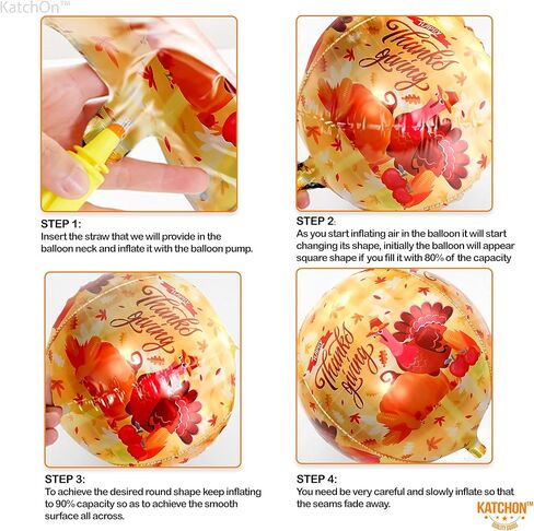 KatchOn, Orange Mylar Balloons - Large 22 Inch, Pack of 6 | Round 4D Orange Foil Balloons, Metallic Orange Balloons for Orange Decorations | Orange Party Decorations, Basketball Party Decorations in Saudi Arabia