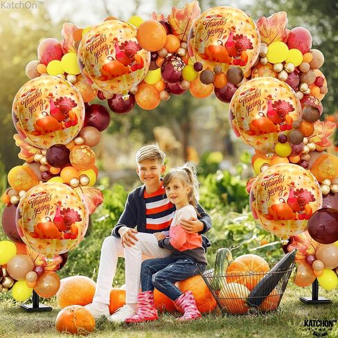 KatchOn, Orange Mylar Balloons - Large 22 Inch, Pack of 6 | Round 4D Orange Foil Balloons, Metallic Orange Balloons for Orange Decorations | Orange Party Decorations, Basketball Party Decorations in Saudi Arabia
