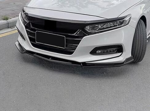 ملحقات السيارة متوافقة مع Honda Accord 10TH Gen Sedan 2020 2019 2018 غطاء الشفة الأمامي سبويلر أسفل الجسم غطاء سبويلر PP 3 قطع PP 3 قطع (أسود + أحمر) in Kuwait