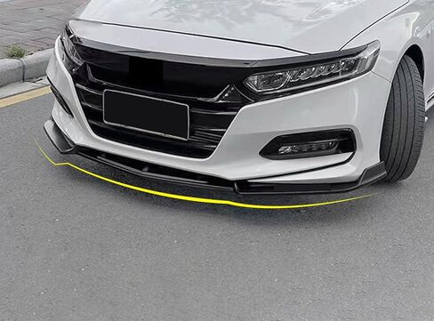 ملحقات السيارة متوافقة مع Honda Accord 10TH Gen Sedan 2020 2019 2018 غطاء الشفة الأمامي سبويلر أسفل الجسم غطاء سبويلر PP 3 قطع PP 3 قطع (أسود + أحمر) in Kuwait