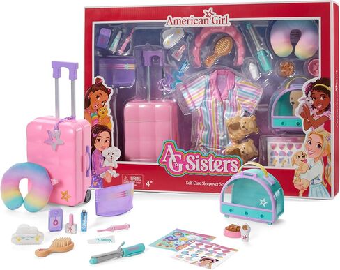 American Girl, AG Sisters Self-Care Sleepover Set, Doll Playset, for 14.5-inch Dolls, 22 pcs, for Ages 4+ in Saudi Arabia