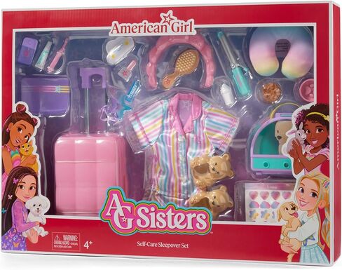 American Girl, AG Sisters Self-Care Sleepover Set, Doll Playset, for 14.5-inch Dolls, 22 pcs, for Ages 4+ in Saudi Arabia