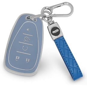 for Chevy Car Key Cover TPU Key Covers for Car Keys Suitable for Equinox Malibu Blazer Camaro Cruze Malibu Limited Sonic Spark Traverse Trax Volt White 4 Buttons Key Fob Cover for Chevy in Kuwait