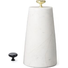 سدادات أبواب مزخرفة من الرخام، سدادة أبواب من حجر الرخام الطبيعي مع مقبضين من النحاس. توقف الباب عالي التحمل لديكور المنزل الحديث. حامل باب داخلي بقاعدة سيليكون مضادة للانزلاق، ومصد باب مرجح - بني in Kuwait