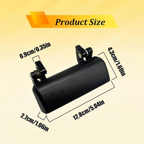 Exterior Door Handle Left Front Driver Side Replacement, Compatible with Fourd Ranger 1993-2003, Mazda B2300 B2500 B3000 B4000 90021 1994-2000, Replace# F37Z1022405A, ZZM059420, Black in Saudi Arabia