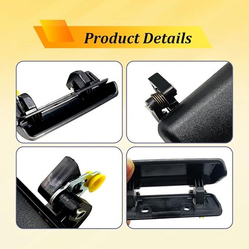 Exterior Door Handle Left Front Driver Side Replacement, Compatible with Fourd Ranger 1993-2003, Mazda B2300 B2500 B3000 B4000 90021 1994-2000, Replace# F37Z1022405A, ZZM059420, Black in Saudi Arabia