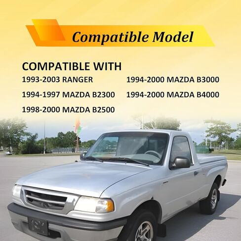 Exterior Door Handle Left Front Driver Side Replacement, Compatible with Fourd Ranger 1993-2003, Mazda B2300 B2500 B3000 B4000 90021 1994-2000, Replace# F37Z1022405A, ZZM059420, Black in Saudi Arabia