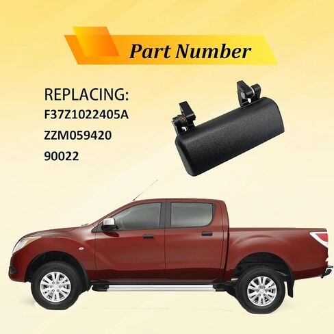 Exterior Door Handle Left Front Driver Side Replacement, Compatible with Fourd Ranger 1993-2003, Mazda B2300 B2500 B3000 B4000 90021 1994-2000, Replace# F37Z1022405A, ZZM059420, Black in Saudi Arabia