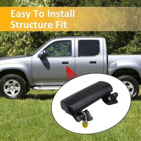 Exterior Door Handle Left Front Driver Side Replacement, Compatible with Fourd Ranger 1993-2003, Mazda B2300 B2500 B3000 B4000 90021 1994-2000, Replace# F37Z1022405A, ZZM059420, Black in Saudi Arabia
