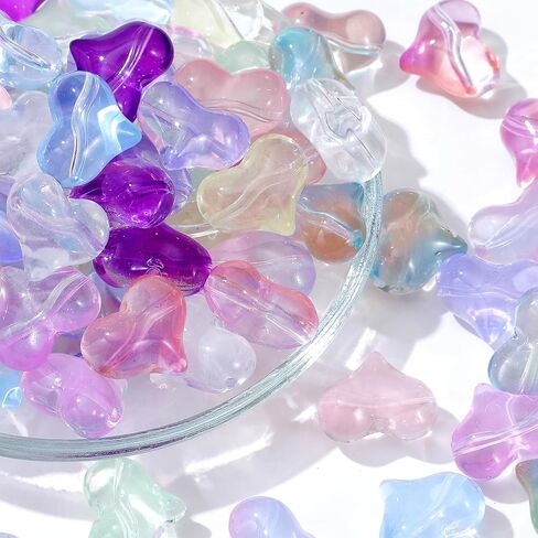 50 Pcs Star Glass Beads Cute Fat Painted Crystal Glass Spacer Charm Beads for Woman DIY Craft Jewelry Making Bracelets Necklace Accessories (Star) in Saudi Arabia