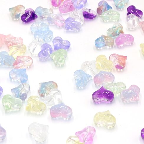 50 Pcs Star Glass Beads Cute Fat Painted Crystal Glass Spacer Charm Beads for Woman DIY Craft Jewelry Making Bracelets Necklace Accessories (Star) in Saudi Arabia