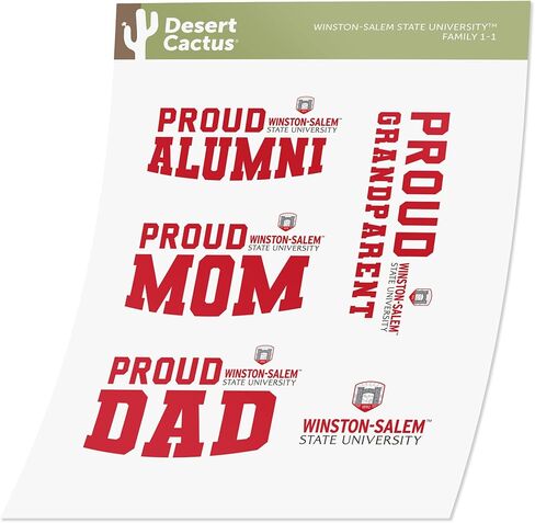 Desert Cactus University of North Carolina Wilmington UNCW Seahawks Sticker Vinyl Decal Laptop Water Bottle Car Scrapbook (Family Full Sheet) in Saudi Arabia