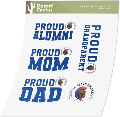 Desert Cactus University of North Carolina Wilmington UNCW Seahawks Sticker Vinyl Decal Laptop Water Bottle Car Scrapbook (Family Full Sheet) in Saudi Arabia