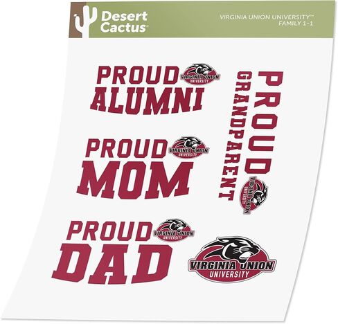 Desert Cactus University of North Carolina Wilmington UNCW Seahawks Sticker Vinyl Decal Laptop Water Bottle Car Scrapbook (Family Full Sheet) in Saudi Arabia