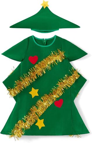 زي شجرة عيد الميلاد للأطفال الصغار الأولاد والبنات زي شجرة عيد الميلاد زي قزم زي الحفلات التنكرية هدايا الزي in Kuwait