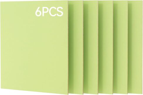 6 Pack Colored MDF Boards for Laser Engraving, 12x12x1/8 (3mm) Unfinished Fiberboard for Laser Cutting, DIY Craft Projects, Home Decor, Sign Making, Woodworking (Black) in Kuwait