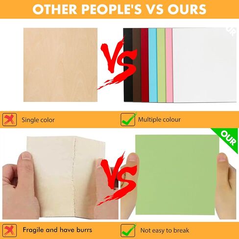 6 Pack Colored MDF Boards for Laser Engraving, 12x12x1/8 (3mm) Unfinished Fiberboard for Laser Cutting, DIY Craft Projects, Home Decor, Sign Making, Woodworking (Black) in Kuwait