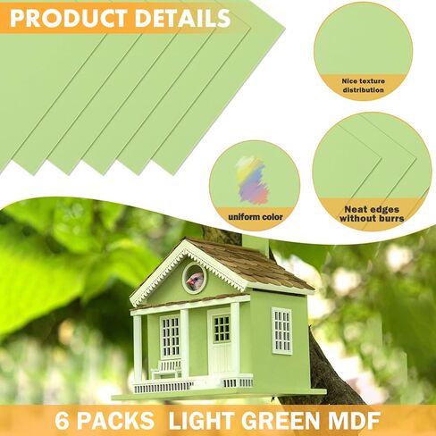 6 Pack Colored MDF Boards for Laser Engraving, 12x12x1/8 (3mm) Unfinished Fiberboard for Laser Cutting, DIY Craft Projects, Home Decor, Sign Making, Woodworking (Black) in Kuwait