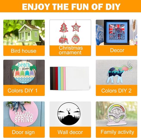 6 Pack Colored MDF Boards for Laser Engraving, 12x12x1/8 (3mm) Unfinished Fiberboard for Laser Cutting, DIY Craft Projects, Home Decor, Sign Making, Woodworking (Black) in Kuwait