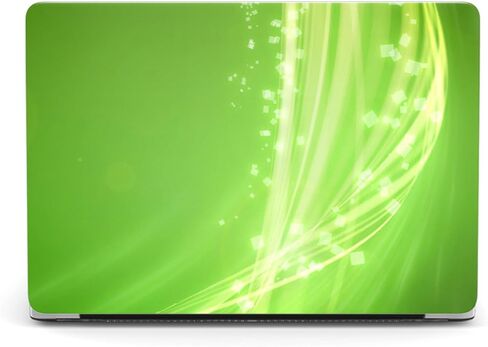 IVY Colorful Flowing Light Crystal Hard Shell Cover for MacBook Air 15 inch Case (M4 M3 M2, A3241 A3114 A2941),Anti-Slip Pads,Ultra Thin & Lightweight Protective Case - Green in Saudi Arabia