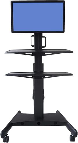 Monitor Stand/Mobile cart for 15-34 inch Monitors, Floor-Standing mounting Bracket, Height Adjustable, with Wheels and Keyboard Stand, Standard and Wi-Fi versio, in Saudi Arabia