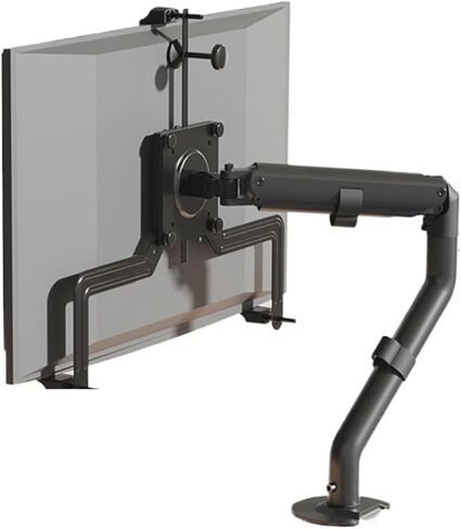 Holeless stand computer stand curved screen(Black robotic arm) in Saudi Arabia
