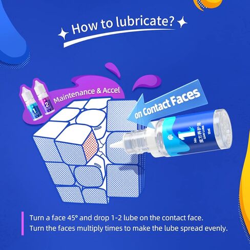 CuberShop GAN V1 Standard Lube and GAN Speed Cube Stand Set (10mL), Professional GAN Lubrication for Speed Cubing, GAN Speed Cube Tripod (Diamond Display Stand) in Kuwait