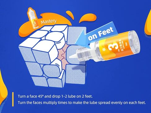 CuberShop GAN V1 Standard Lube and GAN Speed Cube Stand Set (10mL), Professional GAN Lubrication for Speed Cubing, GAN Speed Cube Tripod (Diamond Display Stand) in Kuwait