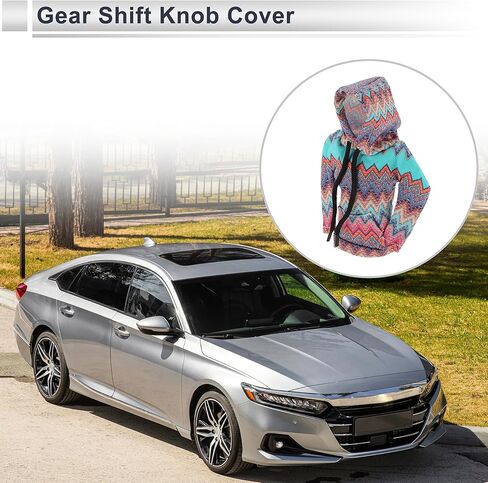 1 Pc Universal Gear Shift Knob Cover Automotive Manual Stick Shifting Handle Protector Hoodie Style Pink,Deep Blue,Light Blue Polyester in Saudi Arabia