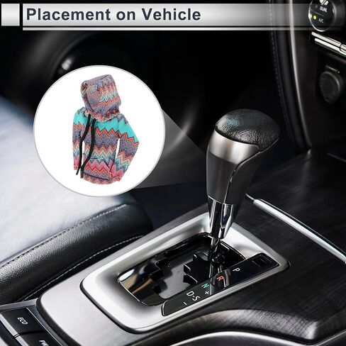 1 Pc Universal Gear Shift Knob Cover Automotive Manual Stick Shifting Handle Protector Hoodie Style Pink,Deep Blue,Light Blue Polyester in Saudi Arabia