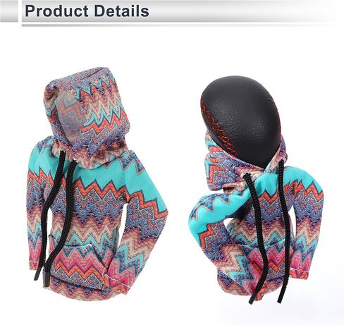1 Pc Universal Gear Shift Knob Cover Automotive Manual Stick Shifting Handle Protector Hoodie Style Pink,Deep Blue,Light Blue Polyester in Saudi Arabia