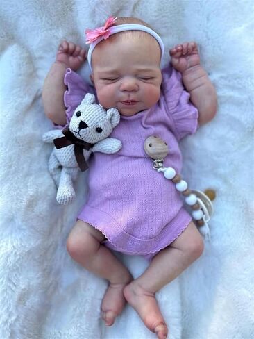 Anano Squishy Silicone Baby Doll 20 Inch Waterproof Lifelike Reborn Baby Dolls Toddler Realistic New Born Baby Doll Anatomically Correct for Kids in Saudi Arabia