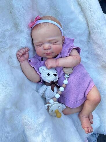 Anano Squishy Silicone Baby Doll 20 Inch Waterproof Lifelike Reborn Baby Dolls Toddler Realistic New Born Baby Doll Anatomically Correct for Kids in Saudi Arabia
