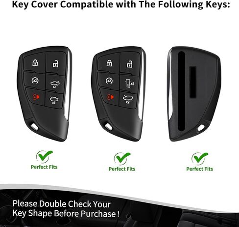 T-carbon Key Fob Cover Compatible with GMC Hummer with Keychain, Real Carbon Fiber Key Fob Case Protecotr Compatible with Hummer EV Pickup & SUV Smart Key Case 2022-2025(Black) in Saudi Arabia