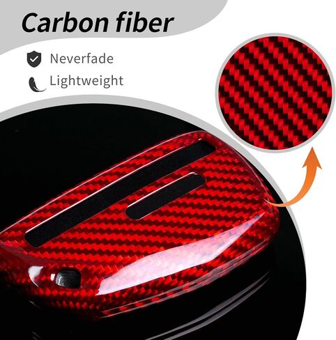 T-carbon Key Fob Cover Compatible with GMC Hummer with Keychain, Real Carbon Fiber Key Fob Case Protecotr Compatible with Hummer EV Pickup & SUV Smart Key Case 2022-2025(Black) in Saudi Arabia