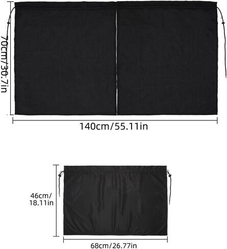 Partition Curtains in The car Black Privacy Protection Anti-Peeping (Black-1pcs Divider Curtain) in Saudi Arabia
