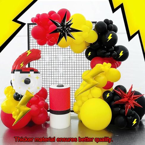 40 Inch Red White Cartoon Theme Number Balloons Large Birthday Party Number Balloons Cartoon Animation for Kids Birthday Party Decoration Supplies (Number 6) in Saudi Arabia