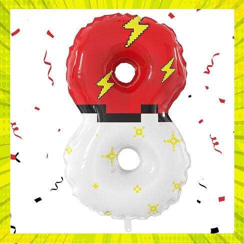 40 Inch Red White Cartoon Theme Number Balloons Large Birthday Party Number Balloons Cartoon Animation for Kids Birthday Party Decoration Supplies (Number 6) in Saudi Arabia