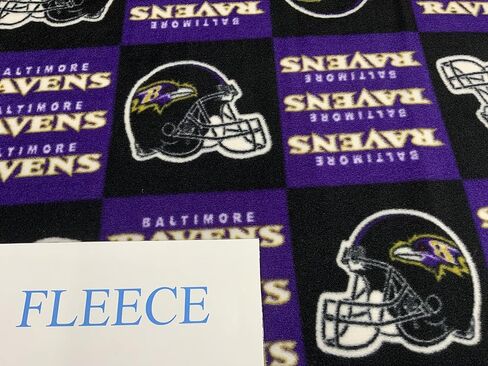 60" Wide 100% Polyester Fleece Ravens Block in Saudi Arabia