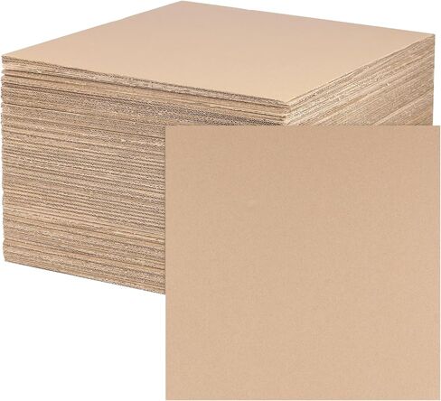SHEUTSAN Corrugated Cardboard Sheets, 12 x 12 Inches, 60 Pack, Square Packaging Craft Mailing Supplies in Saudi Arabia