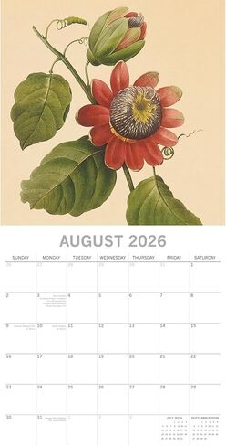 تقويم حائط مربع لمدة 16 شهرًا من The Gifted Stationery - مطبوعات نباتية وتقويم حائط 2026 - يتضمن 180 ملصقًا تذكيريًا ومخطط 2026 - سبتمبر 2025-ديسمبر 2026-12 × 12 بوصة in Kuwait