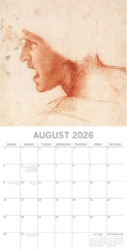 The Gifted Stationery 16 Month Square Wall Calendar - Art & Antique Prints 2026 Wall Calendar 12 x 12 in with 180 Stickers - Hanging 2026 Planner & Monthly Planner Layout - Sep 2025-Dec 2026 in Saudi Arabia
