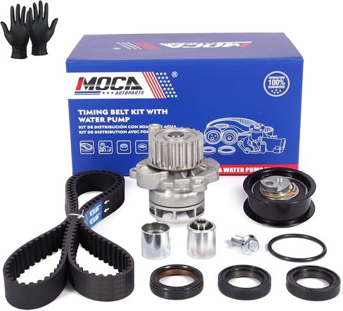MOCA Timing Belt Kit Water Pump Compatible with 2007-2010 for Volkswagen Eos 2.0L, 2009-2015 for Audi TT Quattro 2.0L, 2006-2008 for Volkswagen Passat 2.0L, 2005-2009 for Audi A4 2.0L in Saudi Arabia